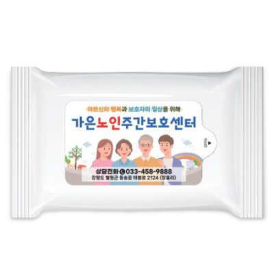 DP 20매 물티슈 판촉물 화이트 무광 스티커 인쇄 제작 대표이미지