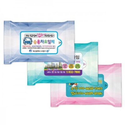 물티슈제작 아이스 3종 렌덤(유광) 물향기 업소용물티슈 10매용 대표이미지
